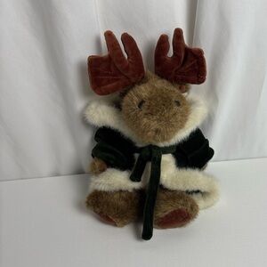 Vintage Boyd’s Bears Monte Mooselton Moose Green Velvet Hood Suit 12" Cabincore